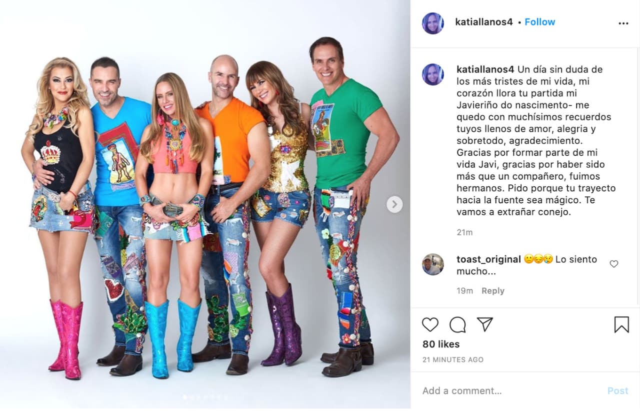 "Un día sin duda de los más tristes de mi vida, mi corazón llora tu partida mi Javieriño do nascimento, me quedo con muchísimos recuerdos tuyos llenos de amor, alegría y sobretodo, agradecimiento. Gracias por formar parte de mi vida Javi, gracias por haber sido más que un compañero, fuimos hermanos. Pido porque tu trayecto hacia la fuente sea mágico. Te vamos a extrañar conejo".