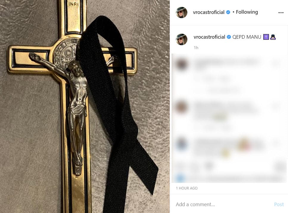 Posteriormente le dejó también este mensaje en Instagram junto a la imagen de un crucifijo.