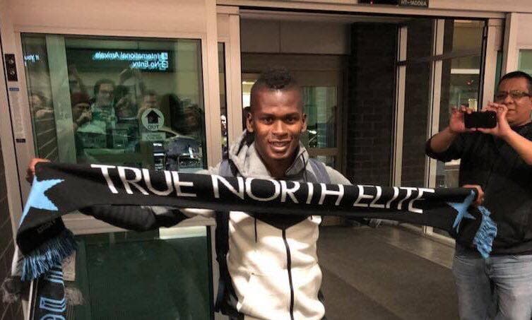Quintero fue recibido por 'True North Elite', uno de los grupos de seguidores de Minnesota United.