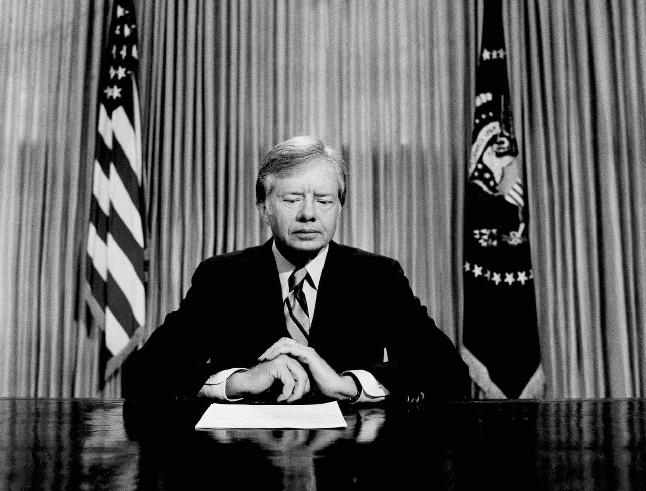 <b>Jimmy Carter (ascendencia inglesa).</b> Nació en Detroit, Michigan, y gobernó entre 1977 y 1981. Desciende del inmigrante inglés Thomas Carter, quien nació en Londres, Inglaterra, y se estableció en Virginia a mediados del siglo XVII.