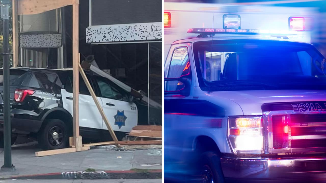 Patrulla de San Francisco se estrella contra un edificio tras una persecución; reportan dos heridos