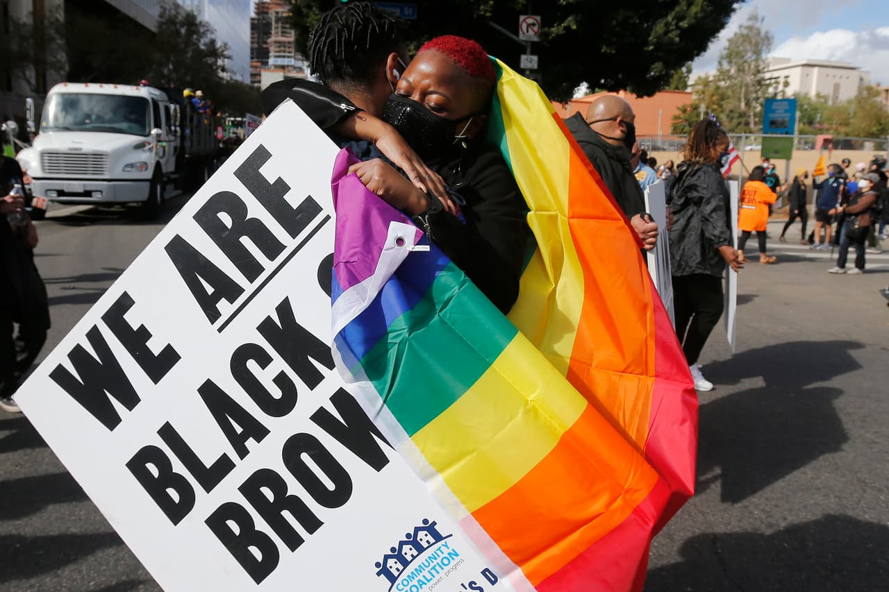 Somos un país de "ángeles", dijo Biden en su discurso y en la ciudad de Los Ángeles esas palabras fueron un impulso a la esperanza y unión de sus seguidores.