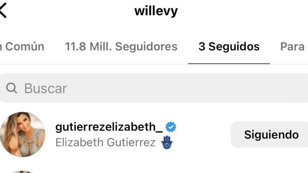 Esta imagen del 6 de diciembre de 2023 constata cuando William Levy comenzó a seguir a la madre de sus hijos, algo que ha vuelto a dejar de hacer.