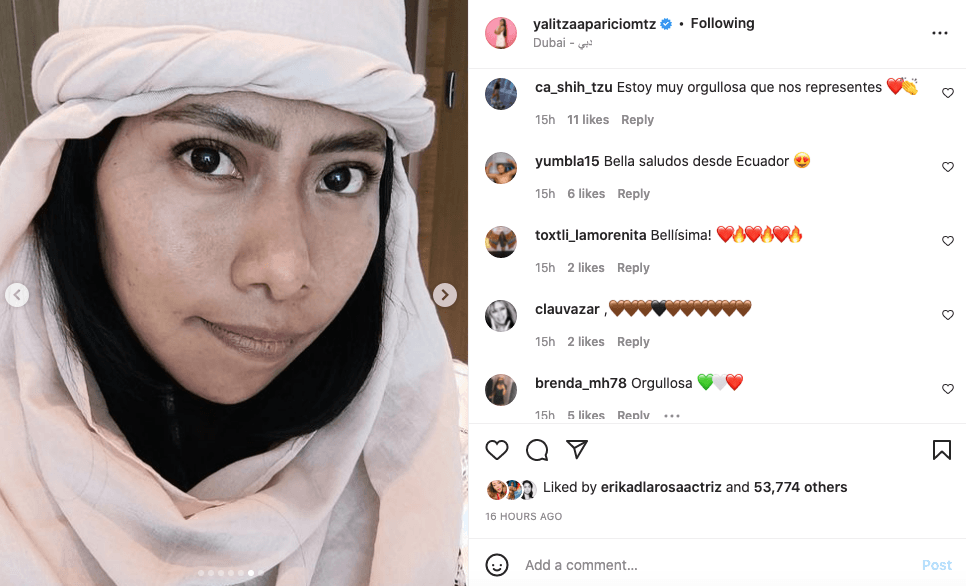 Yalitza Aparicio se transformó en una princesa árabe en Dubái