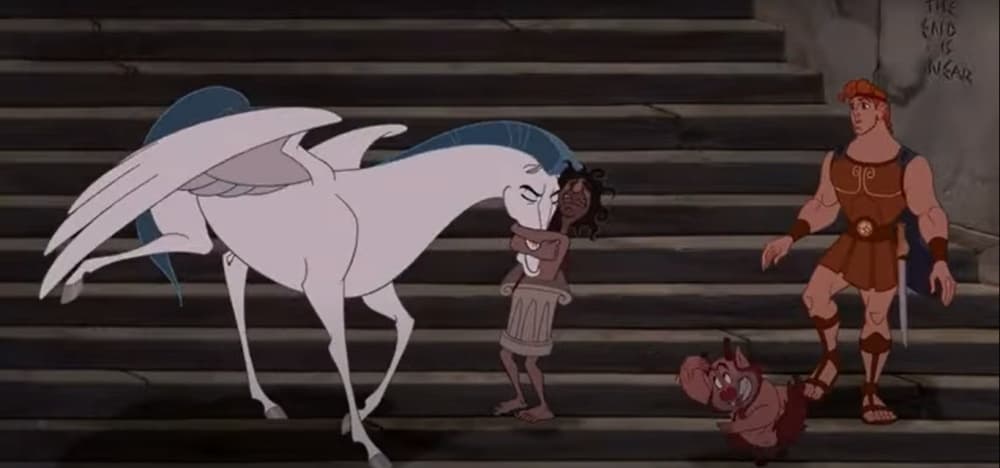 Escena de Hércules, película de Disney