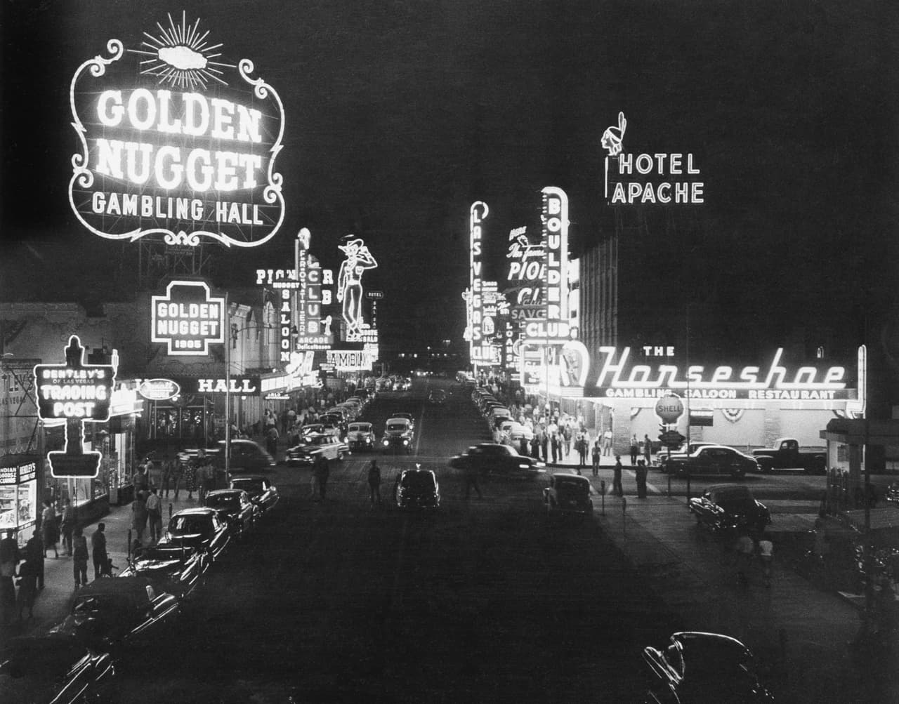 Imagen del Strip de Las Vegas de agosto de 1953.