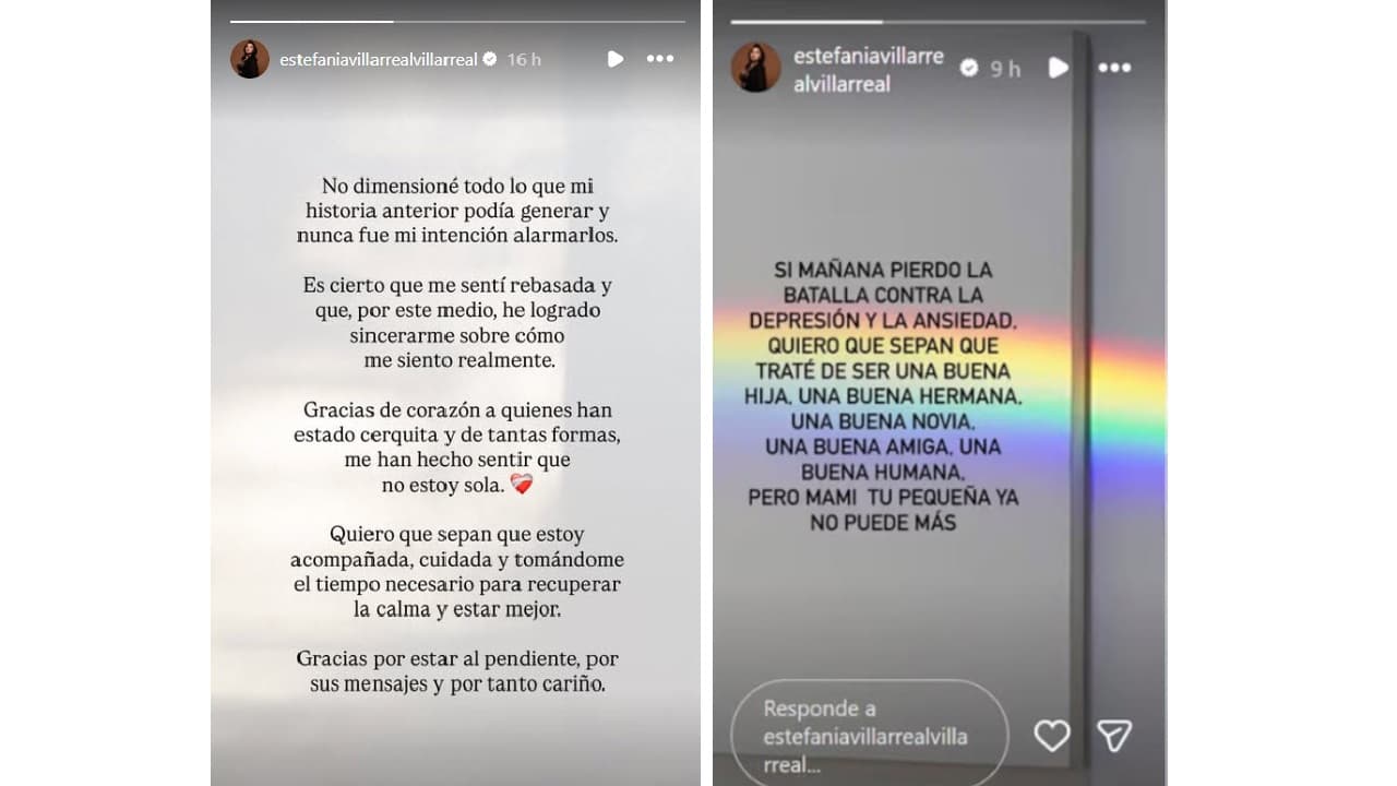 Estefanía Villarreal publicó otro mensaje para agradecer las muestras de apoyo ante alarmante publicación.
