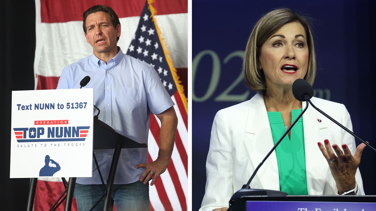 DeSantis considera a la gobernadora de Iowa como compañera de fórmula si gana la candidatura presidencial republicana