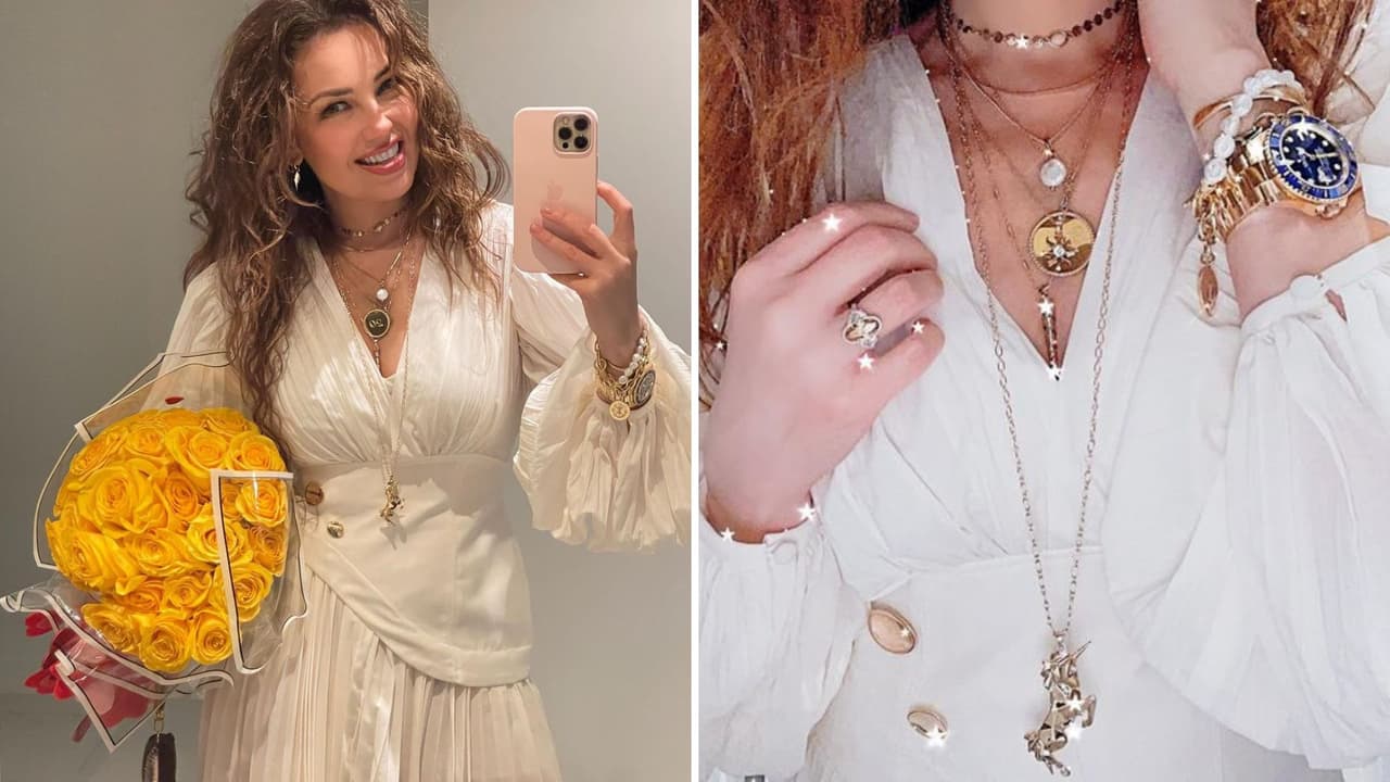 Outfit de Thalía para San Valentín.