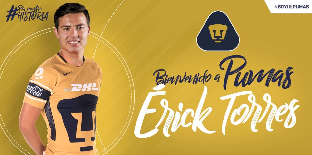 ‘Cubo’ Torres es flamante refuerzo de los Pumas
