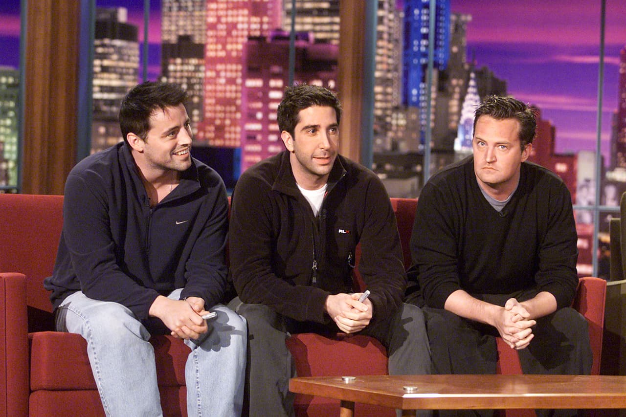Ahora vamos con los tres hombres del show, Matt LeBlanc (Joey Tribbiani), David Schwimmer (Ross Geller) y Matthew Perry (Chandler Bing).