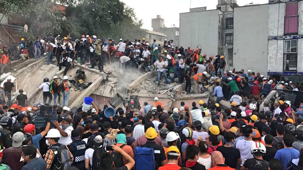 Solidaridad por terremoto en México 2017.