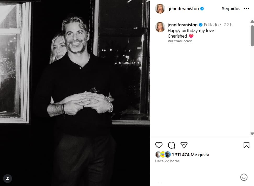 Jennifer Aniston confirmó su relación con Jim Curtis.