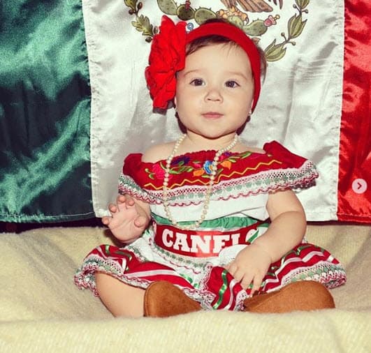 La hija de 'Canelo' ya está lista para apoyar a su papá el próximo 15 de septiembre, cuando Canelo se enfrente a Gennady Golovkin en la T Mobile Arena, en Las Vegas, Nevada.