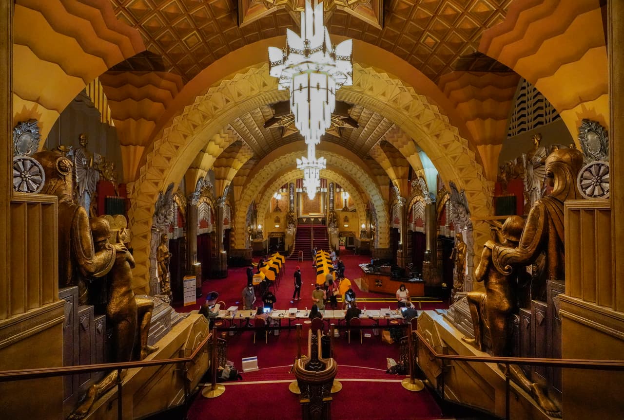 Así fue la jornada dentro del Hollywood Pantages Theatre en Los Ángeles, el viernes 30 de octubre de 2020.