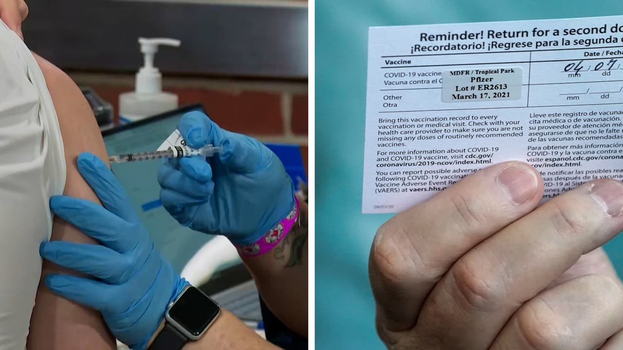 Hay información personal básica que se debe agregar a la tarjeta de vacunación contra el coronavirus. El agente especial Scott Argiro, de la oficina del FBI en Pittsburgh,
<a href="https://www.msn.com/en-us/news/us/fbi-issues-warning-surrounding-scammers-fake-covid-19-vaccine-cards/ar-BB1fl4rn" target="_blank">en declaración con el canal local KDKA</a>, subrayó la importancia de que las personas que reciben la vacuna
<b>no compartan ni suban contenidos a las redes sociales</b>, porque los estafadores podrían aprovecharse y usar sus datos. "No está regulado por el FBI, eso lo hacen los legisladores y el Congreso, pero la gente está intentando adelantarse", alertó Argiro.