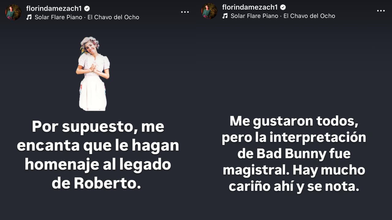 Florinda Meza opinó sobre la interpretación de Bad Bunny como Quico de El Chavo del 8.