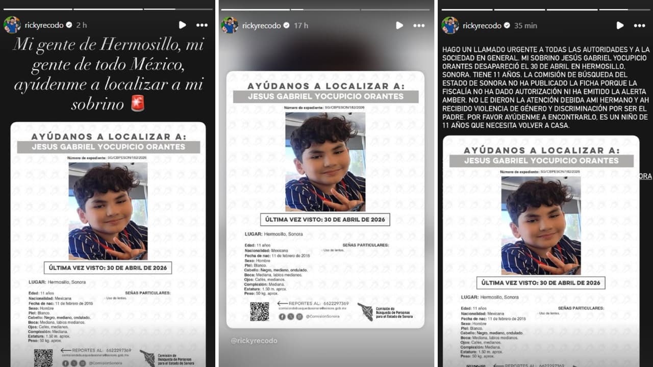 Ricky Yocupicio compartió estos mensajes.