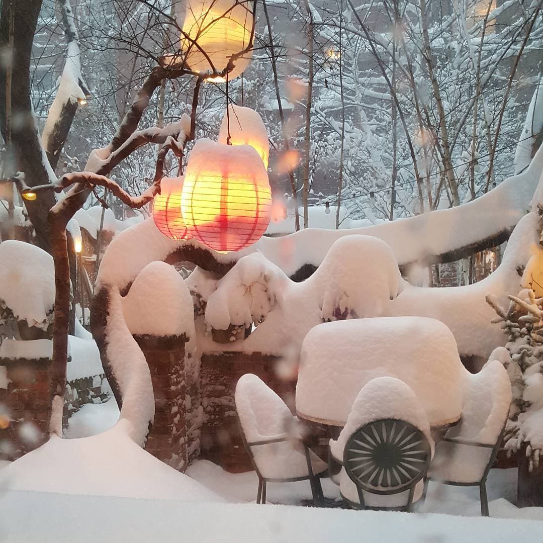 Sarah Jessica Parker impresionada con la tormenta.