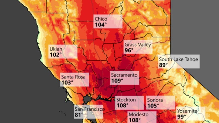 Hasta 113°F: registran récords de calor en Sacramento, Stockton y Modesto durante el fin de semana