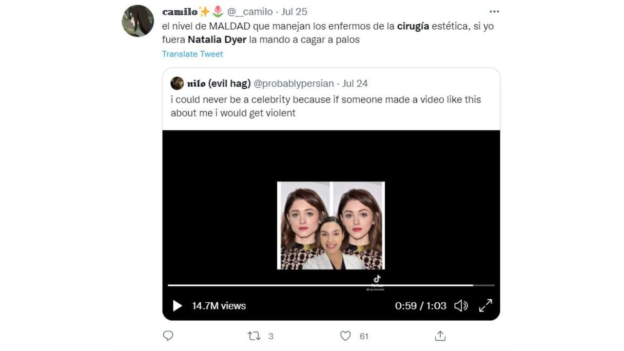 Fans defienden a Natalia Dyer