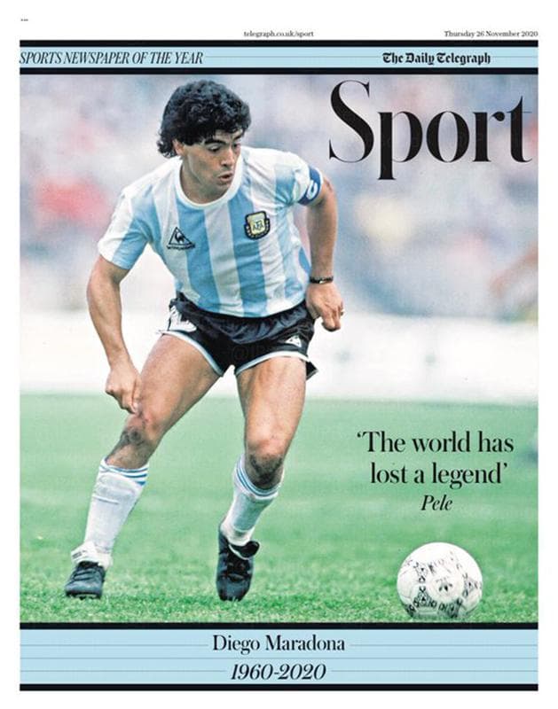 Así reaccionó la prensa mundial al fallecimiento de Maradona | El deceso de la leyenda argentina ocupó las portadas de los principales diarios alrededor del mundo.