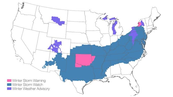 Mapa ¿En qué estado de USA empieza la tormenta de nieve? Así avanzará amenaza invernal comparada con huracán
