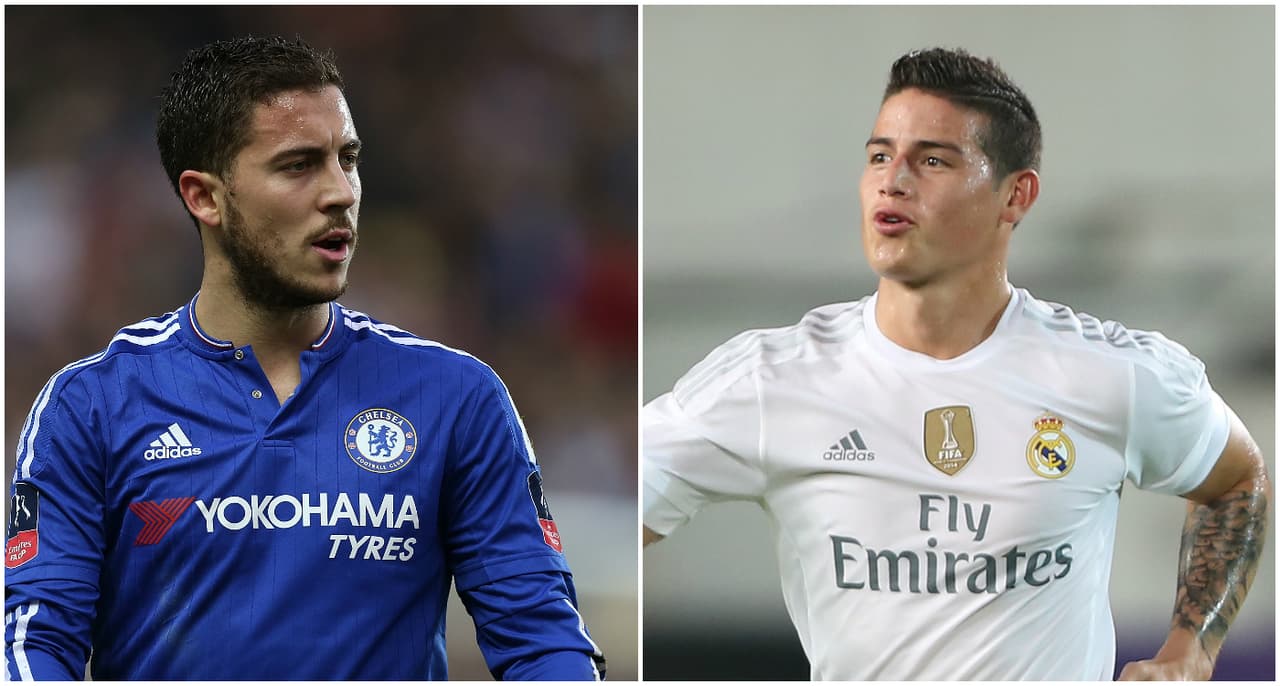 Real Madrid cocina un trueque James-Hazard con el Chelsea