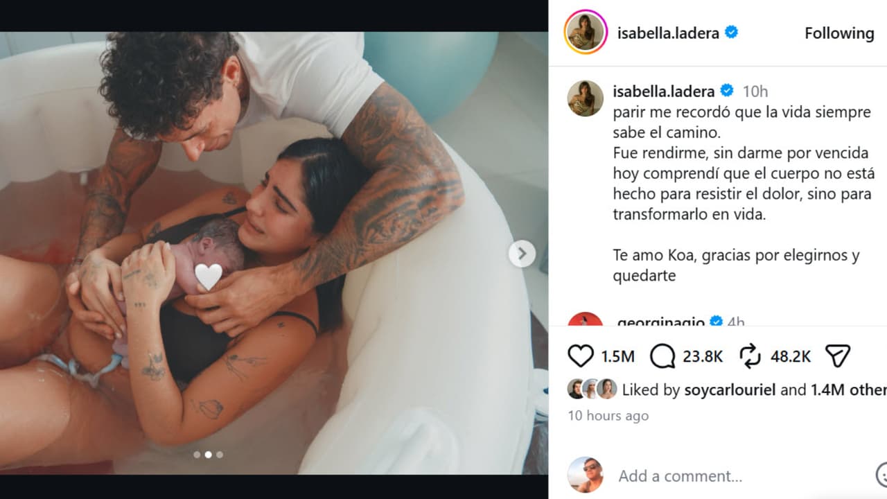 Este fue el mensaje de Isabella Ladera tras el nacimiento de su hijo.