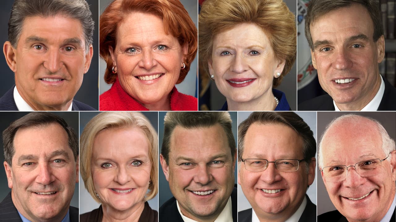 El partido demócrata tiene problemas para reunir los votos y aprobar el Dream Act porque no todos sus senadores apoyan DACA. Estos son los retratos oficiales de los 9 parlamentarios.