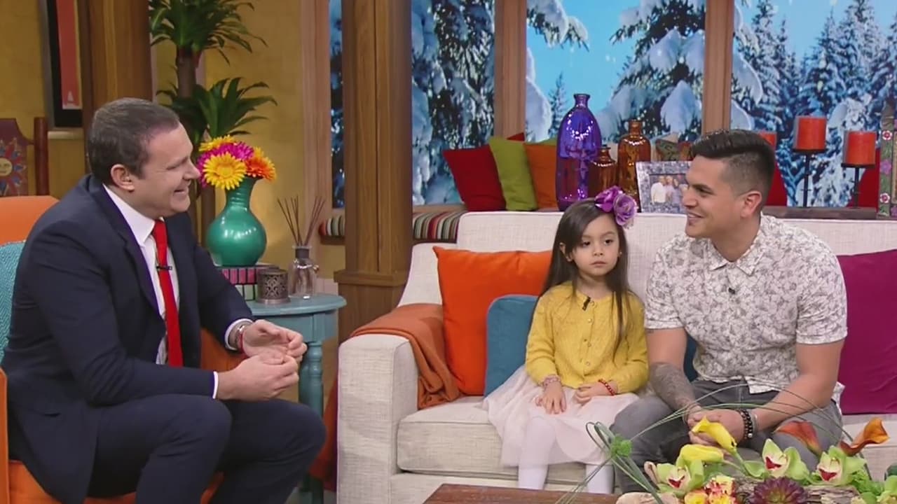 Régulo Caro estaba feliz de tener a su hija a su lado.