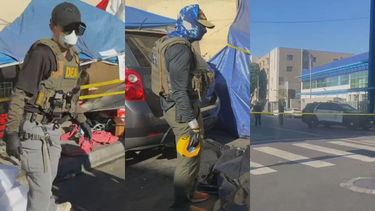 Megaoperativo contra vendedores de droga en Skid Row deja calles acordonadas en Los Ángeles
