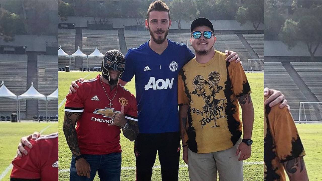 Cuando la leyenda, hincha del Manchester United, le regaló una foto a David de Gea.