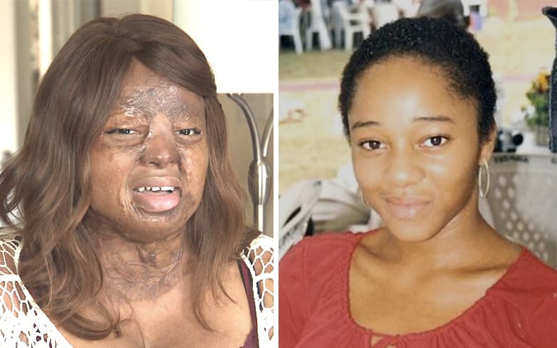 Kechi Okwuchi, después y antes del accidente aéreo.