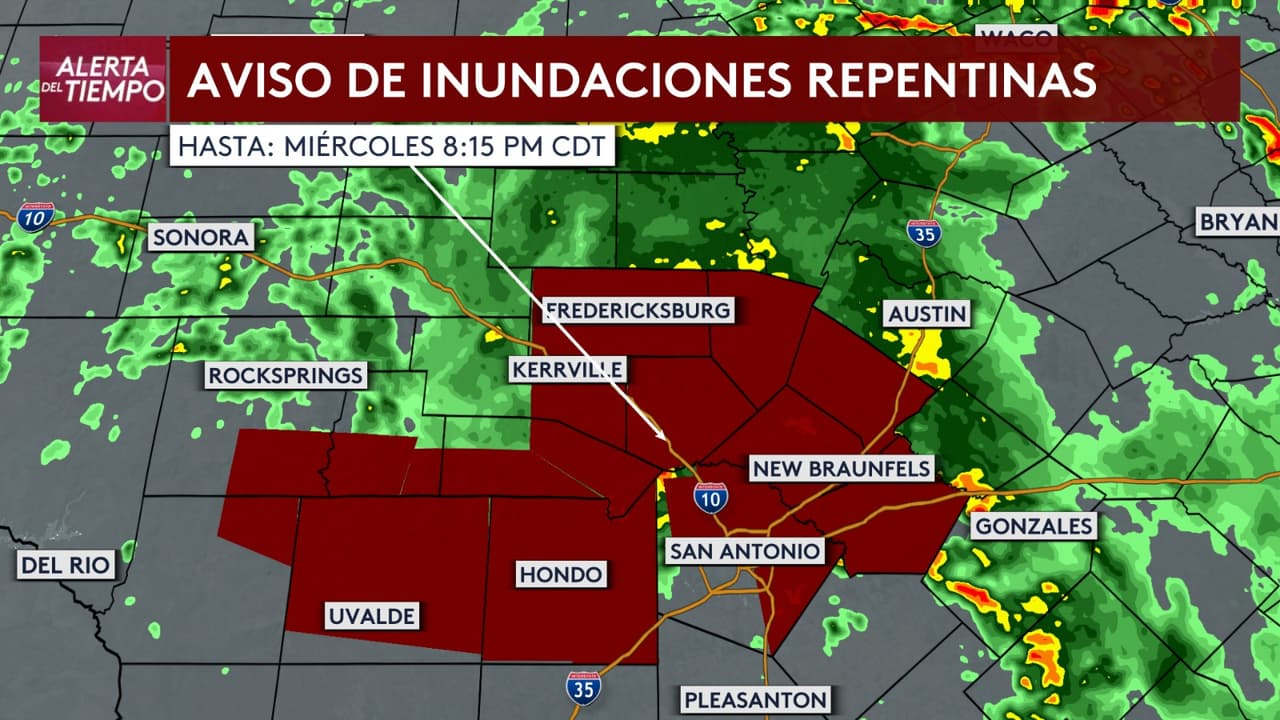 El riesgo aumentará nuevamente durante la tarde y noche, con otra ronda de lluvias intensas avanzando hacia el área de San Antonio.
<br>
<br>Los suelos están saturados y cualquier lluvia adicional podría provocar inundaciones rápidas y peligrosas.