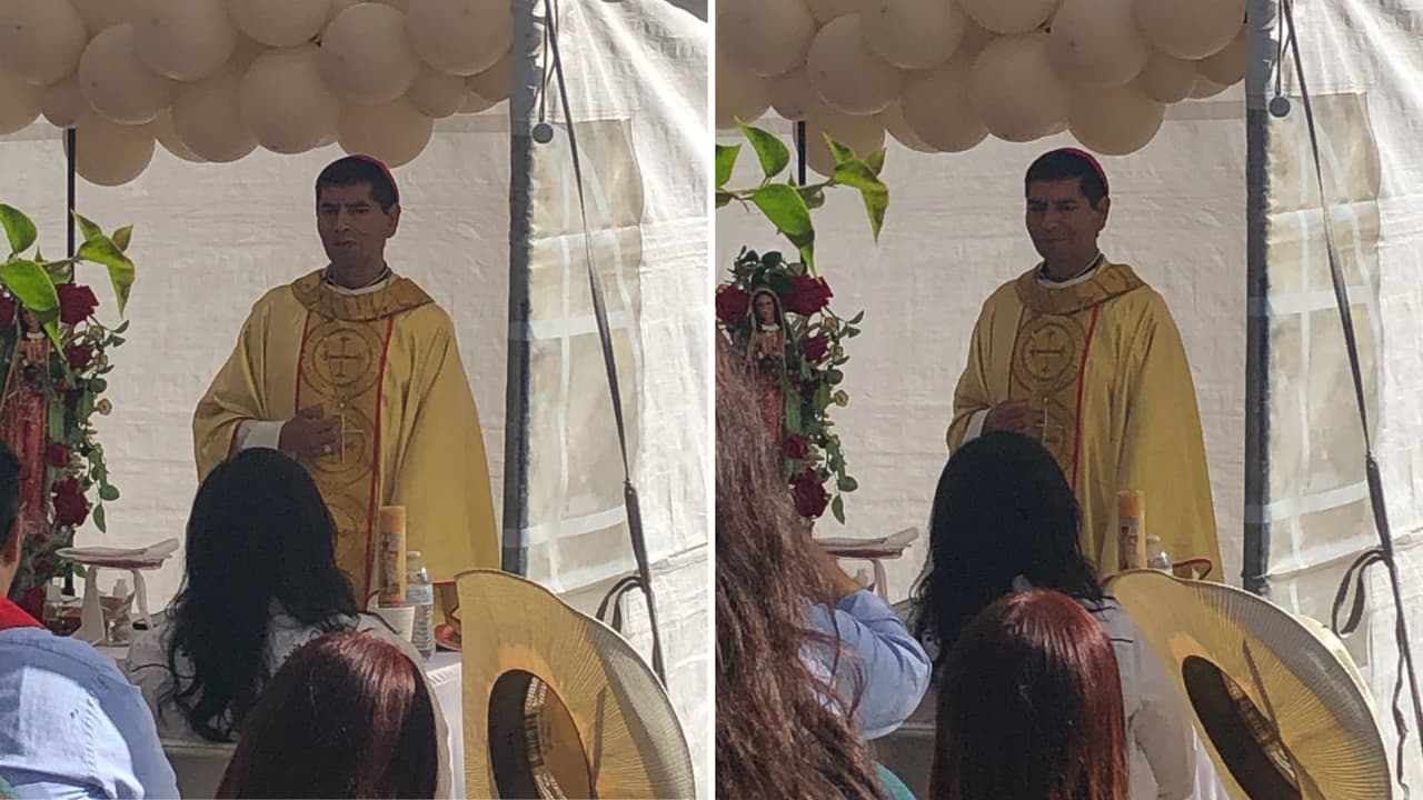 Se sabe que este hombre ha celebrado misas falsas y con la identidad robada del arzobispo Raúl Gómez González
<b>en ciudades de los condados de Stanislaus y Merced</b>.