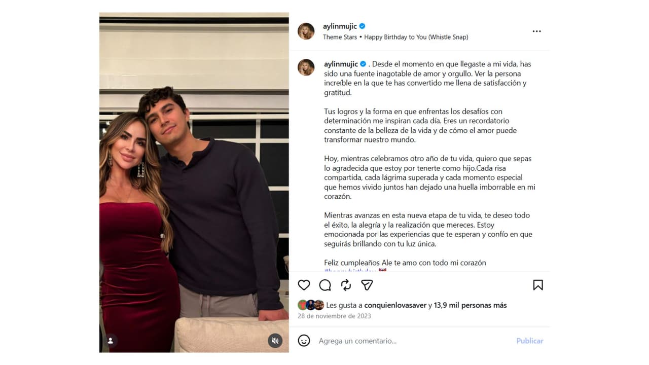 Con su hijo Alejandro.