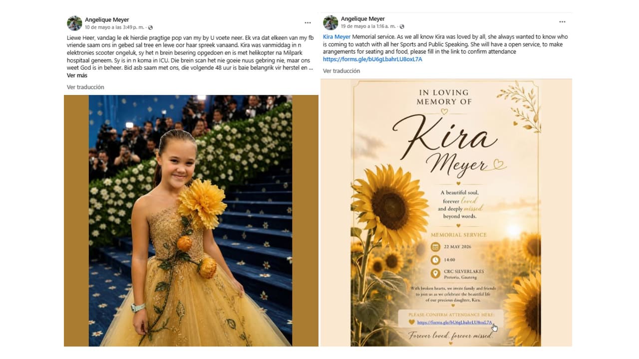 Así se dio a conocer la muerte de la joven patinadora Kira Meyer.