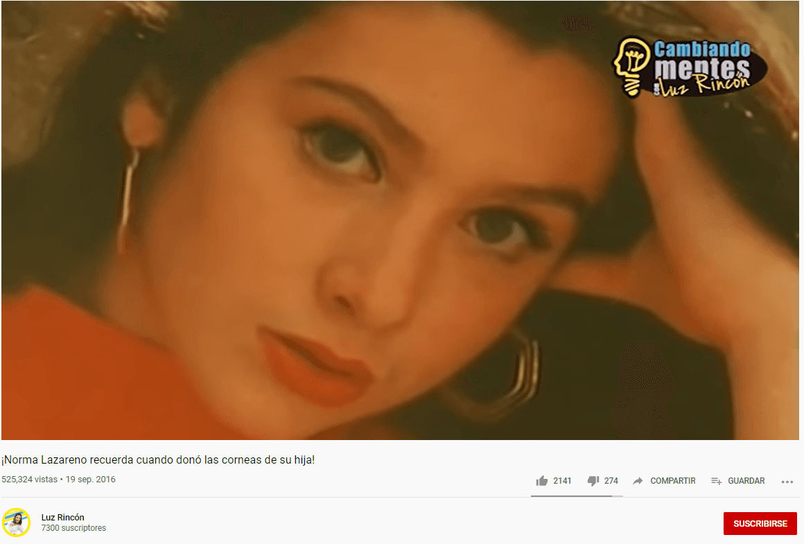 "Hasta la fecha, cuando me preguntan, '¿qué le dirías a tu hija?',
<b> <a href="https://www.univision.com/famosos/norma-lazareno-fue-a-un-medium-para-contactar-a-paulina-la-hija-que-perdio-hace-22-anos-fotos" target="_blank">yo le diría 'perdón</a></b>'", dijo la actriz de telenovelas como
<b><a href="https://www.univision.com/shows/el-gordo-y-la-flaca/con-el-final-de-simplemente-maria-jose-ron-confiesa-las-bromas-que-le-hacia-a-sus-colegas-video" target="_blank">Simplemente María. </a></b>