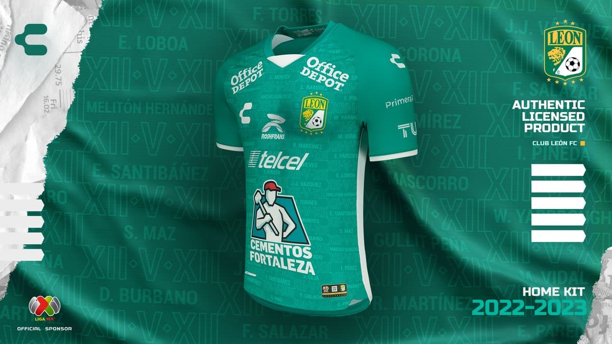 Uniforme de local de León para el Apertura 2022 y Clausura 2023.