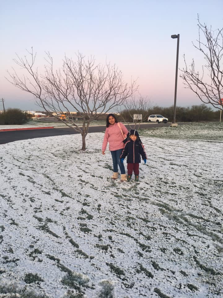 Según el Servicio Nacional de Meteorología, el sistema dejó pequeñas acumulaciones de 1/4 de pulgada de nieve en superficies cubiertas de hierba en el condado de Williamson.