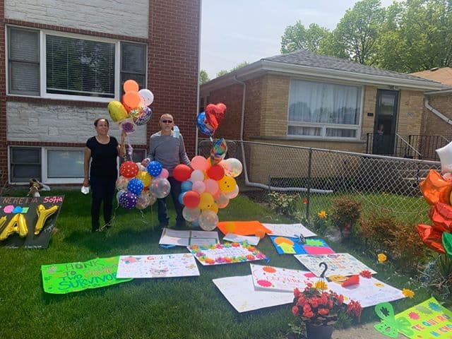 Esta pareja de Chicago gana la batalla al coronavirus y su familia festeja su regreso a casa