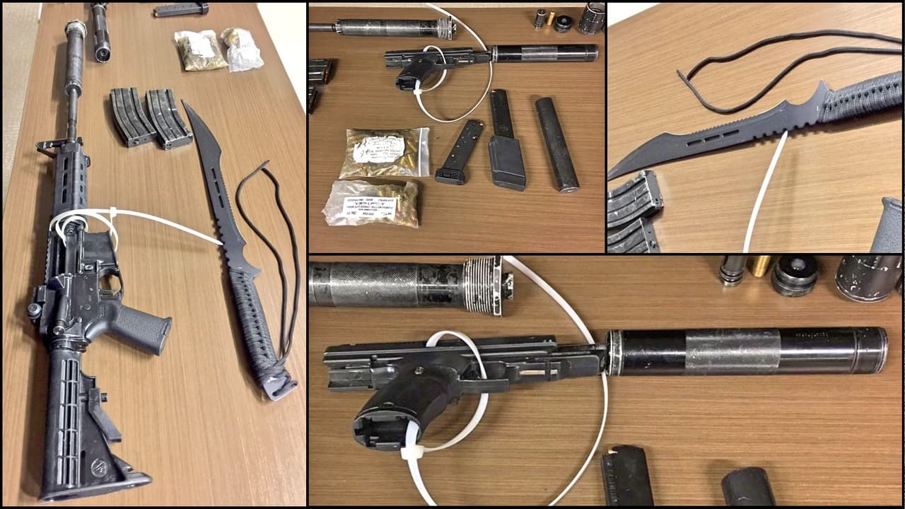 Lo detienen por orinar en el metro de Los Ángeles y le descubren poderoso armamento