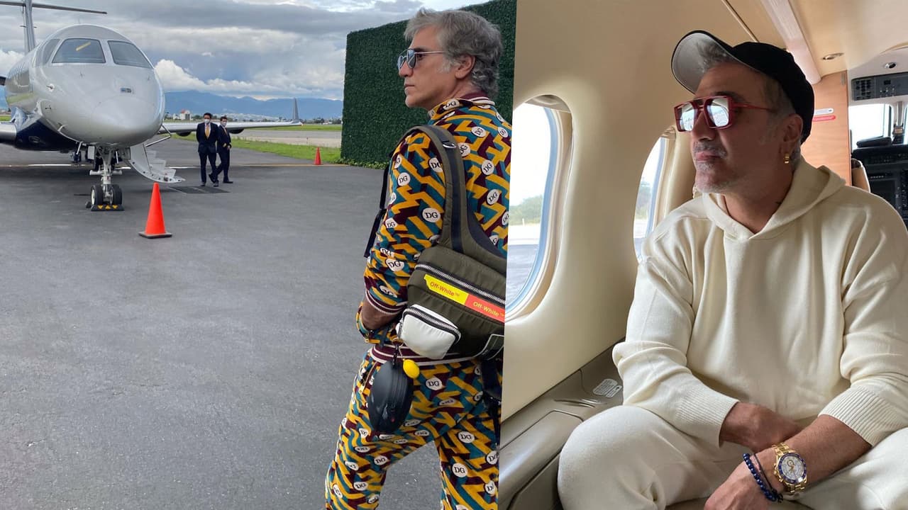 <h3 class="cms-H3-H3">Alejandro Fernández</h3>
<br>
<br>Alejandro usa en su Lear Jet 45 para sus giras y darse vacaciones relámpago. El avión tiene capacidad para 8 pasajeros con un diseño club doble con lujosos asientos reclinables, móviles y giratorios. El aeroplano del
<a href="https://www.univision.com/musica/ya-nacio-la-hija-de-alex-fernandez-jr-el-potrillo-se-convirtio-en-abuelo-nuevamente-video" target="_blank">‘Potrillo’</a>, se caracteriza por realizar traslados rápidos por aire, además de consumir poco combustible. El fallecido Vicente Fernández y su hijo Alejandro crearon la empresa ‘El Caminante’, que se dedica a la renta de aeronaves Learjet 45.