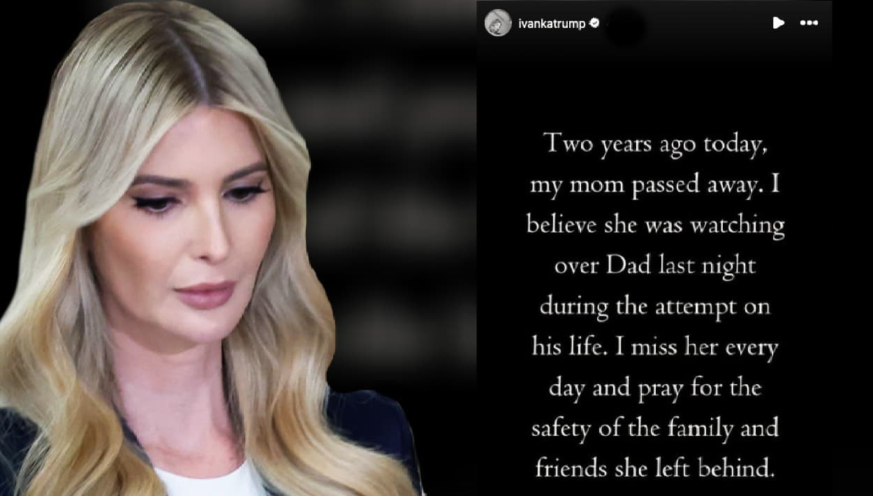 Este domingo, en Instagram, la mayor de las hijas de Donald Trump,
<b> Ivanka Trump</b>, recordó el
<b><a href="https://www.univision.com/noticias/politica/muerte-de-ivana-trump-donald-trump-inmigrante-nueva-york-tragica-muerte-fotos" target="_blank">segundo aniversario luctuoso de su madre, Ivana,</a></b> primera esposa del magnate y expresidente de los Estados Unidos. "Hoy, hace dos años que mi mamá falleció. Creo que anoche
<b>ella estaba cuidando de mi papá</b>, durante el atentado a su vida. La extraño todos los días y
<b>pido por la seguridad de toda la familia y amigos que dejó</b> atrás".