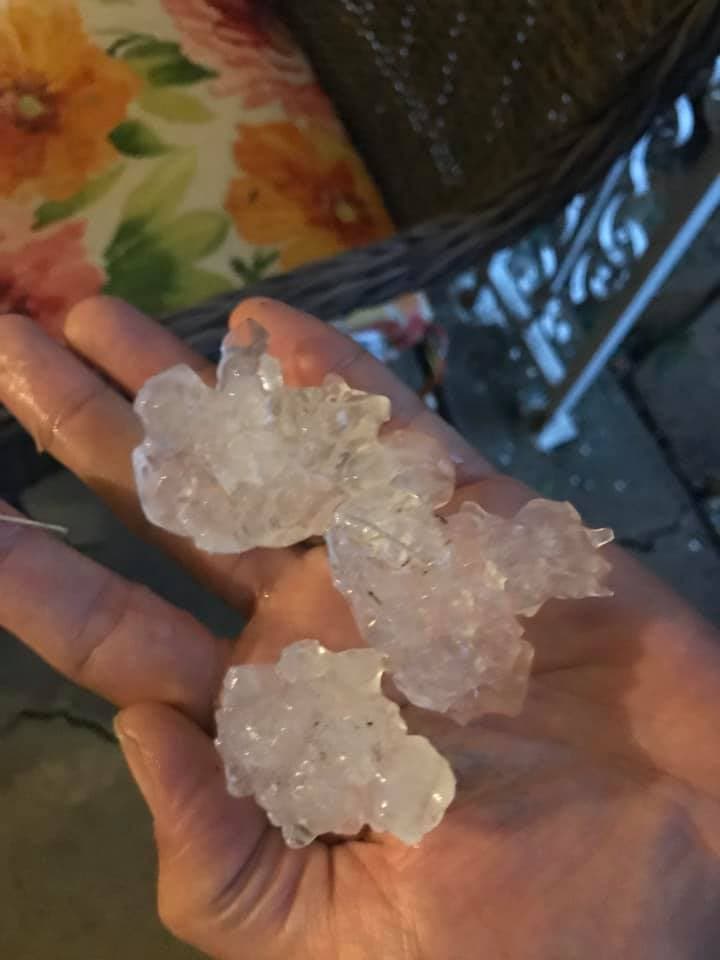 El granizo en White Settlement fue el más grande.