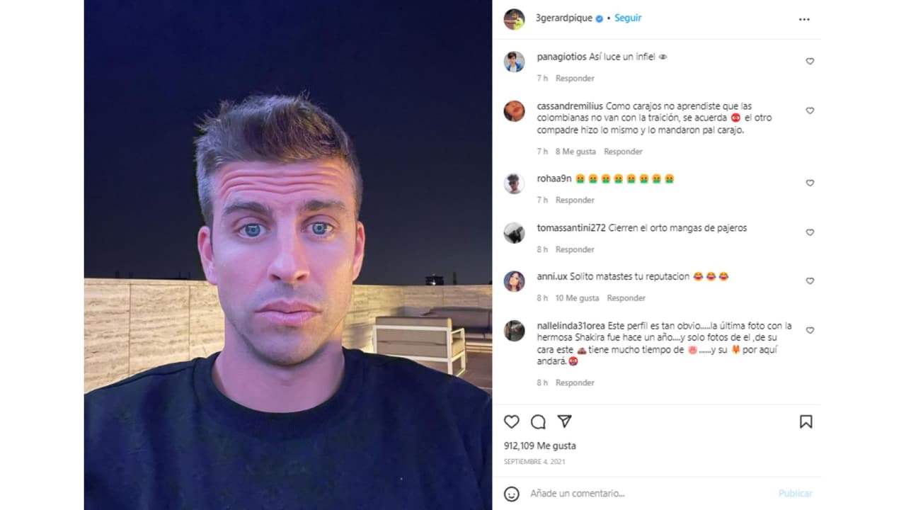 Comentarios en Instagram sobre la noticia de que Pique engaño a Shakira