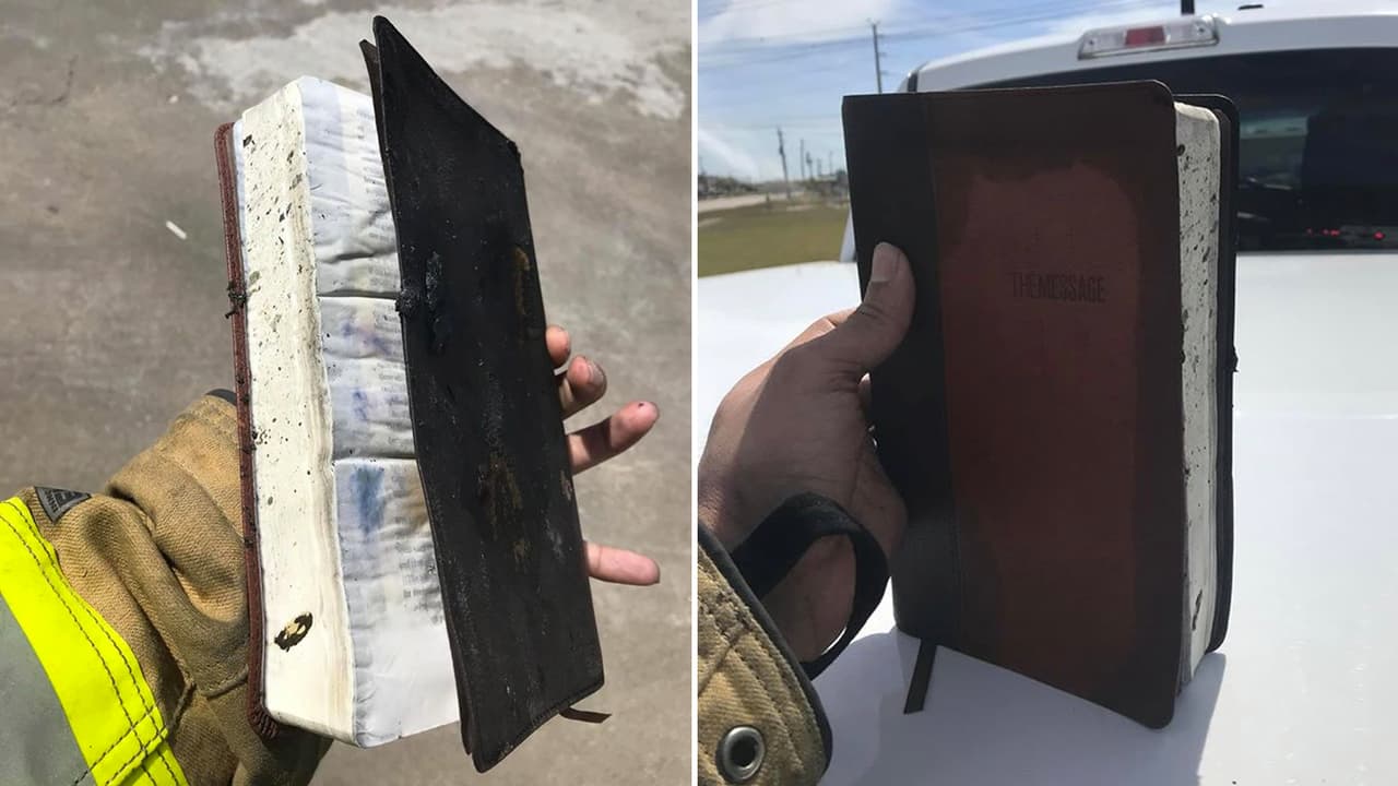 ¿Milagro? Biblia queda intacta tras estar en un vehículo que se incendió en Texas