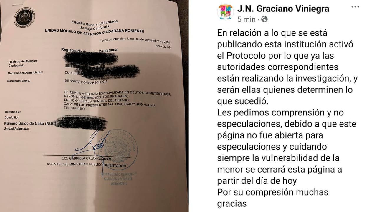 Madré de la menor presentó una denuncia el 10 de septiembre.