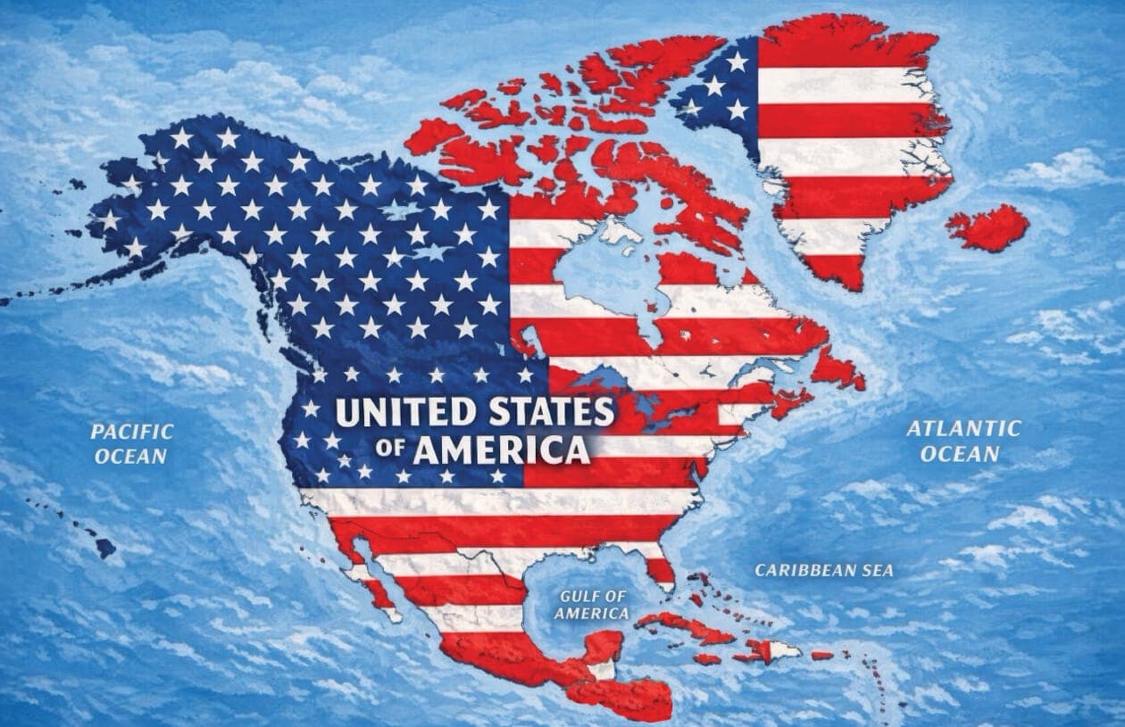 Donald Trump "expande" a Estados Unidos en un mapa y provoca reacciones en México e Islandia